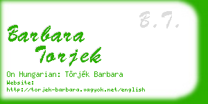 barbara torjek business card